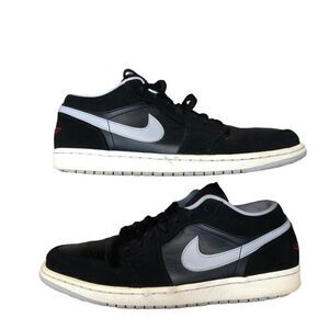 Rare 2015 Nike Air Jordan 1 Low Black Wolf Grey Size 11